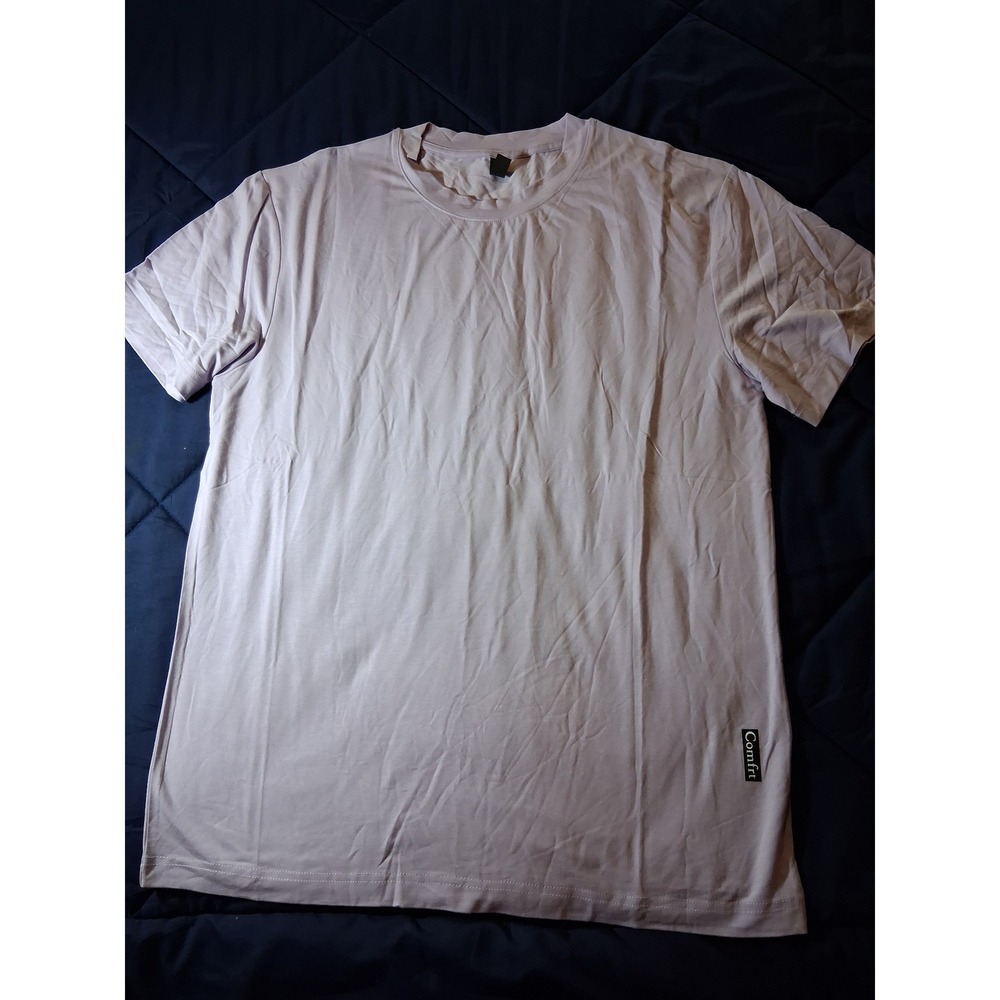Comfrt Cloud Tee Men Medium Lavender Purple Short Sleeve Crewneck T-Shirt KUHU10